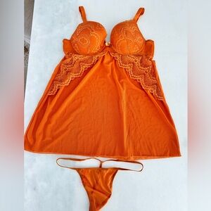 Juicy Couture Lace Babydoll Lingerie Set